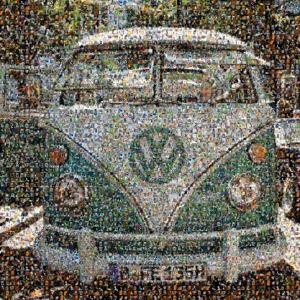 Vintage VW Van photo mosaic