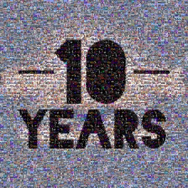 10 Years photo mosaic