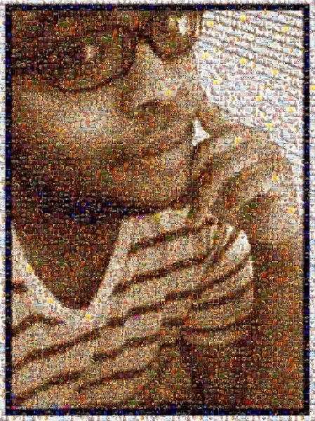 Sepia Tone Portrait photo mosaic