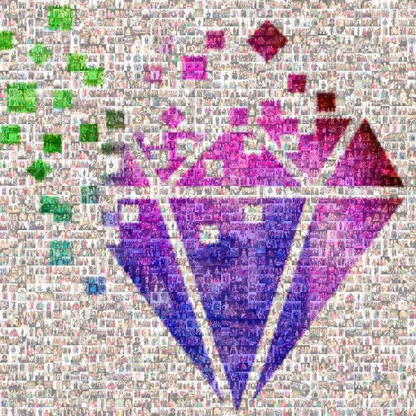 Disintegrating Diamond photo mosaic