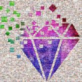 Disintegrating Diamond events shapes diamonds colors logos icons