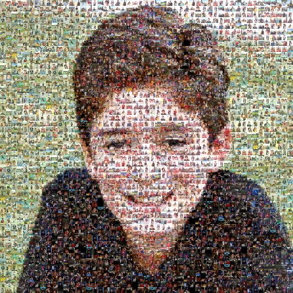 Happy Young Boy photo mosaic