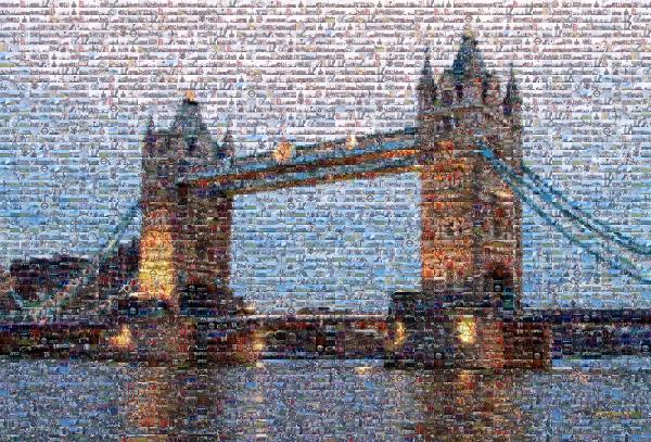 Tower Bridge photo mosaic