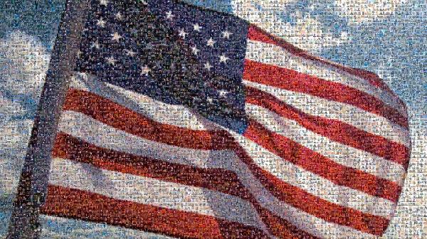 Flag of the United States photo mosaic