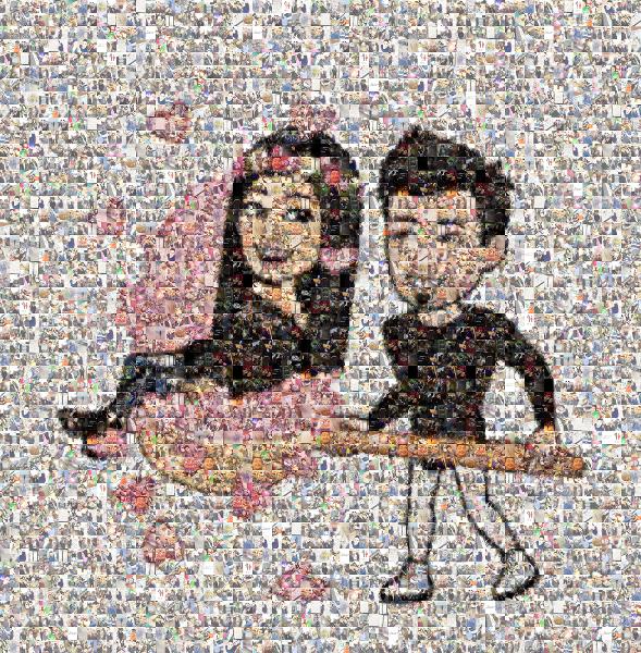 Bitmoji Love photo mosaic