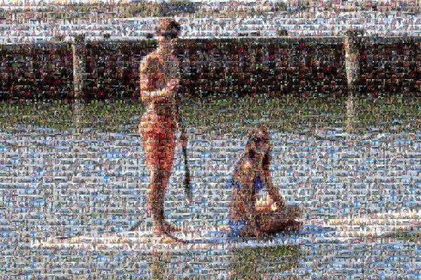 Couple Paddleboarding photo mosaic