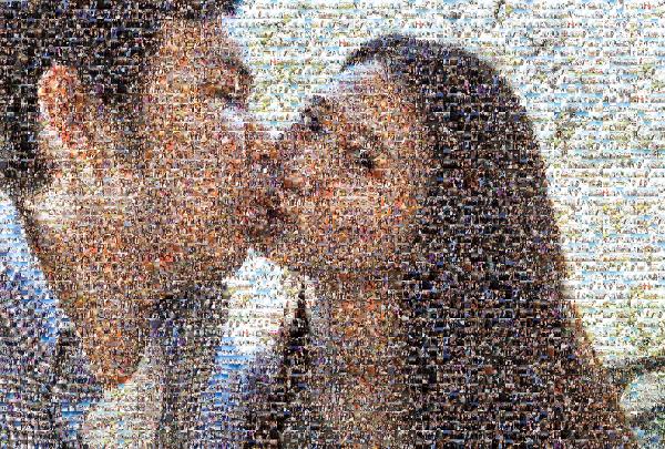 Kiss photo mosaic