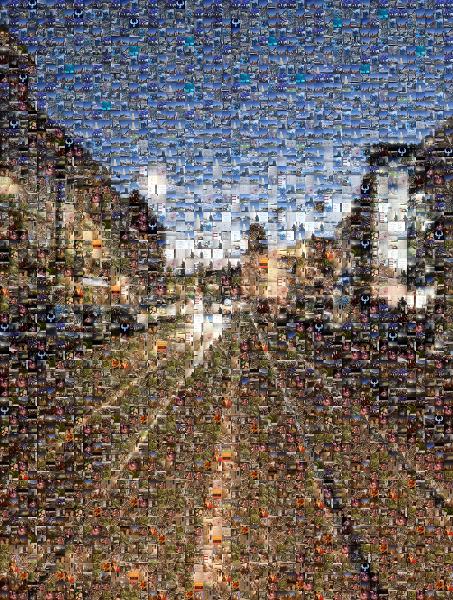 Downtown Street photo mosaic