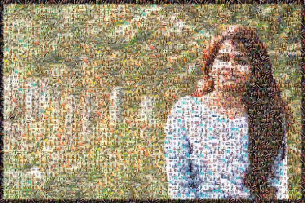 Girl in Field photo mosaic