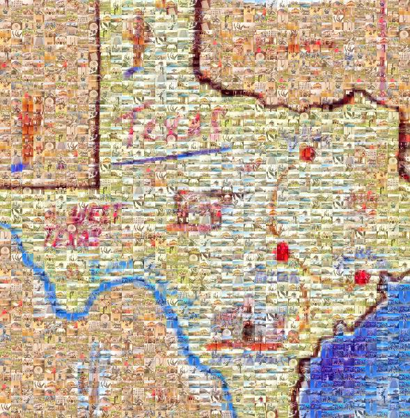 Texas photo mosaic