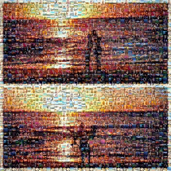 Silhouettes at Sunset photo mosaic
