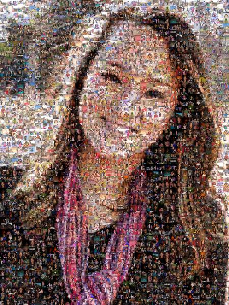 Portrait of a Young Woman photo mosaic