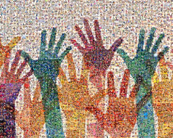 Hands Up photo mosaic