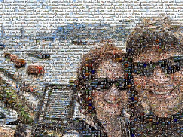 Tower Bridge photo mosaic
