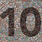 10 10 text bold simple numbers anniversary milestones