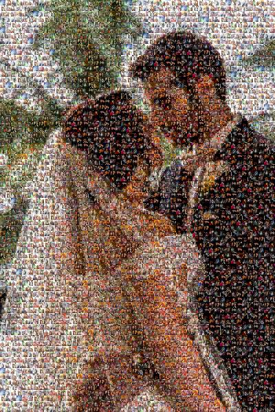 Bride and Groom photo mosaic