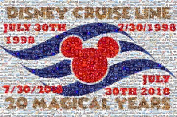 Disney Cruise Line Anniversary photo mosaic