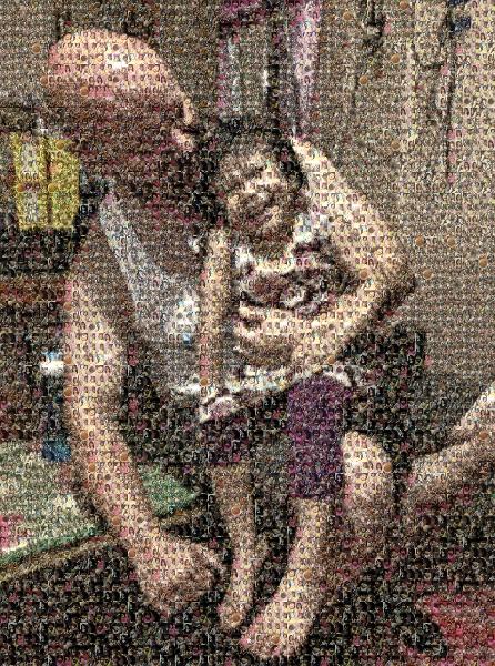 Father and Daughter photo mosaic