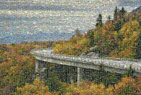 Autumn Landscape photo mosaic
