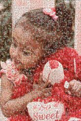 Bear Hugs young girl happy portrait smiling