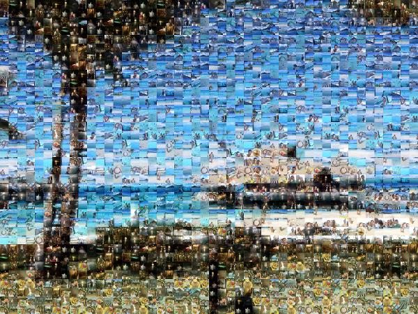 Beautiful Beach View photo mosaic