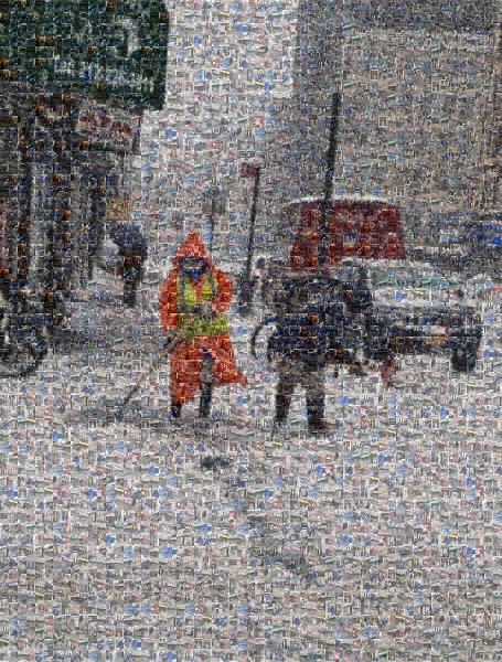 City Snow Storm  photo mosaic