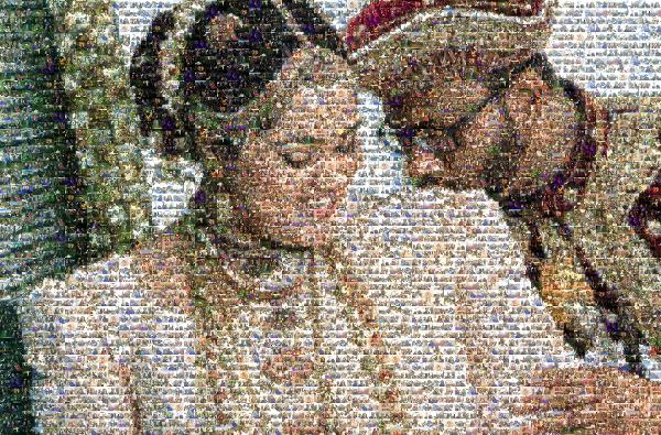 Traditional Wedding photo mosaic