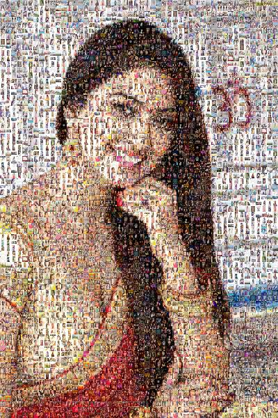 Smiling Young Woman photo mosaic