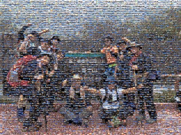 Hiking Group photo mosaic