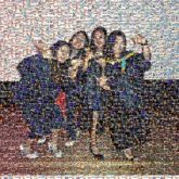 graduation graduates accomplishments milestones groups friends women woman person people distant distance students