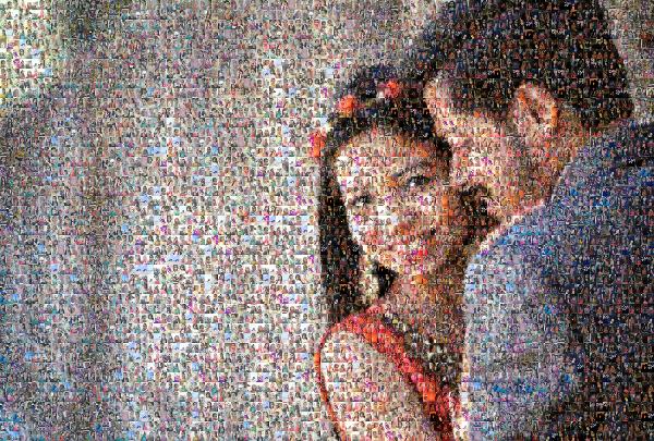 Couple photo mosaic