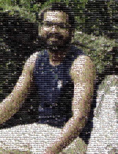 Outdoor Portrait of a Man photo mosaic