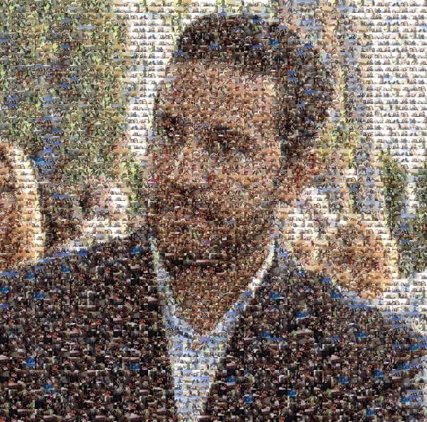 Man in a Crowd photo mosaic