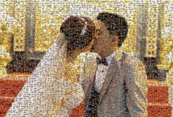 Kiss the Bride photo mosaic
