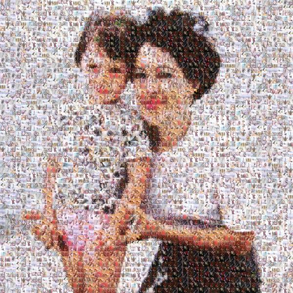 Mother and Daughter photo mosaic