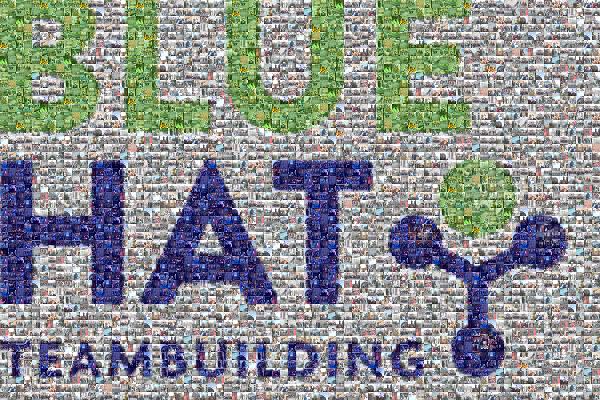 Blue Hat Team Building photo mosaic