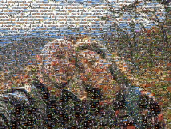 Couple on a Hike photo mosaic