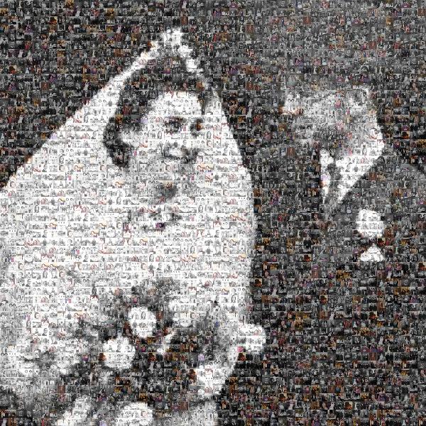 Black and White Wedding photo mosaic