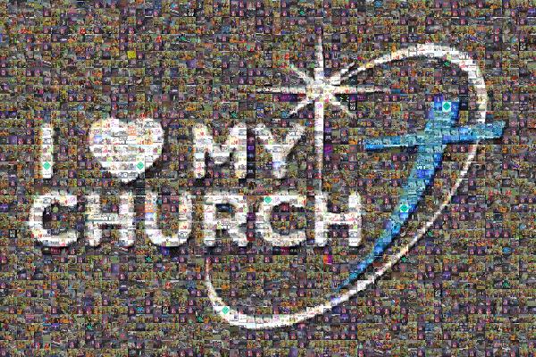 I Love My Church photo mosaic