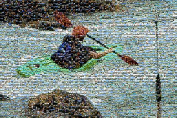 Kayaking photo mosaic