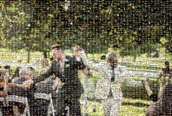 Celebration down the Asile photo mosaic