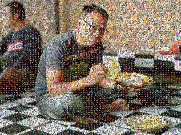 Eating photo mosaic
