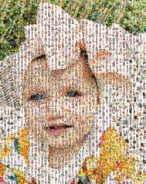 Sun hat photo mosaic