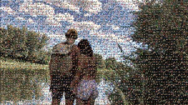 Couple at the Lake photo mosaic