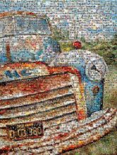 Car Painting Watercolor painting Art Drawing Canvas Truck Paint Canvas print Acrylic paint Motor vehicle Rust Transport Classic Vintage car Automotive design