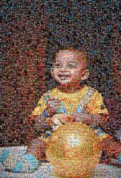 Smiling Young Boy photo mosaic
