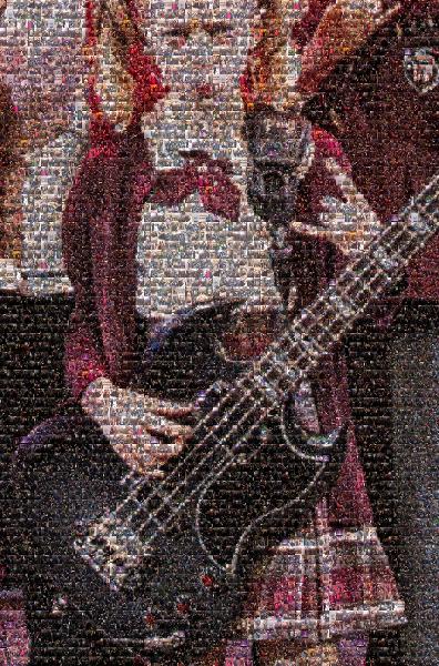 Bass guitar photo mosaic