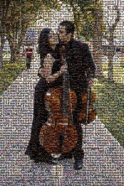 Violone photo mosaic