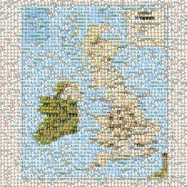 Map photo mosaic