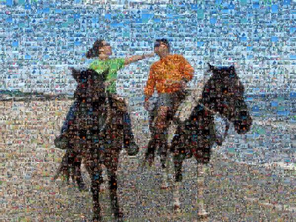 Horse photo mosaic